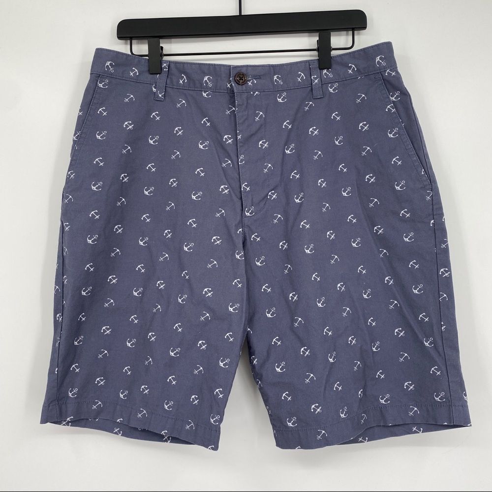 Dockers Men’s Shorts Blue White Anchors 34